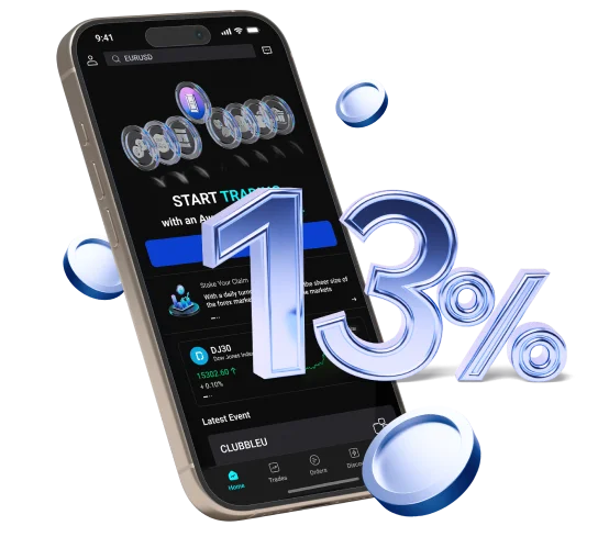 Earn up to <span>13%</span> annual interest<br> Just for staying active 